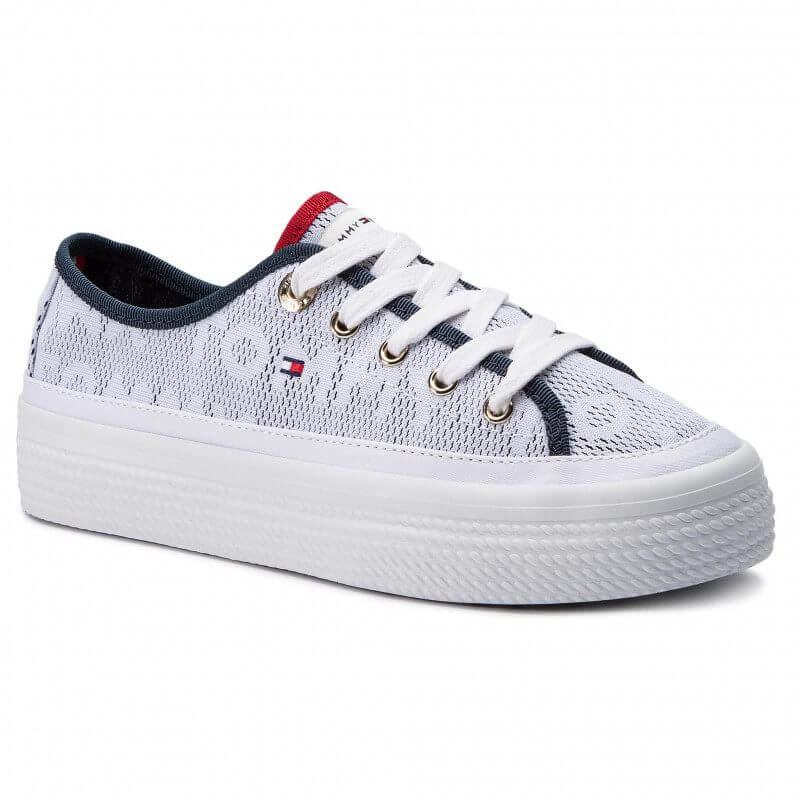 Sneaker TOMMY HILFIGER JACQUARD blanche - Pointure 40 – Image 3
