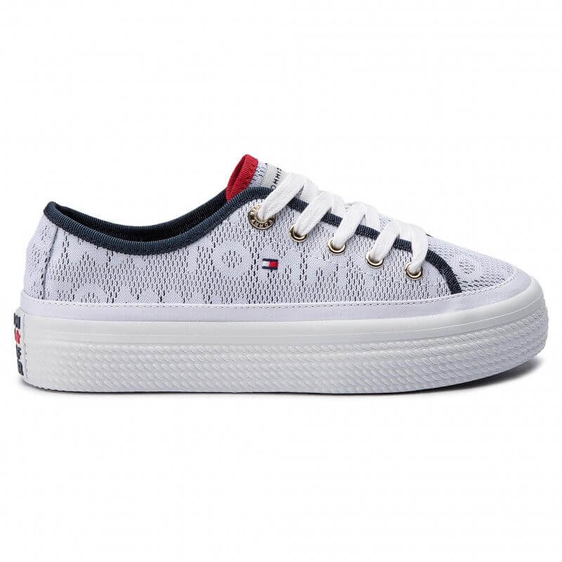 Sneaker TOMMY HILFIGER JACQUARD blanche - Pointure 40