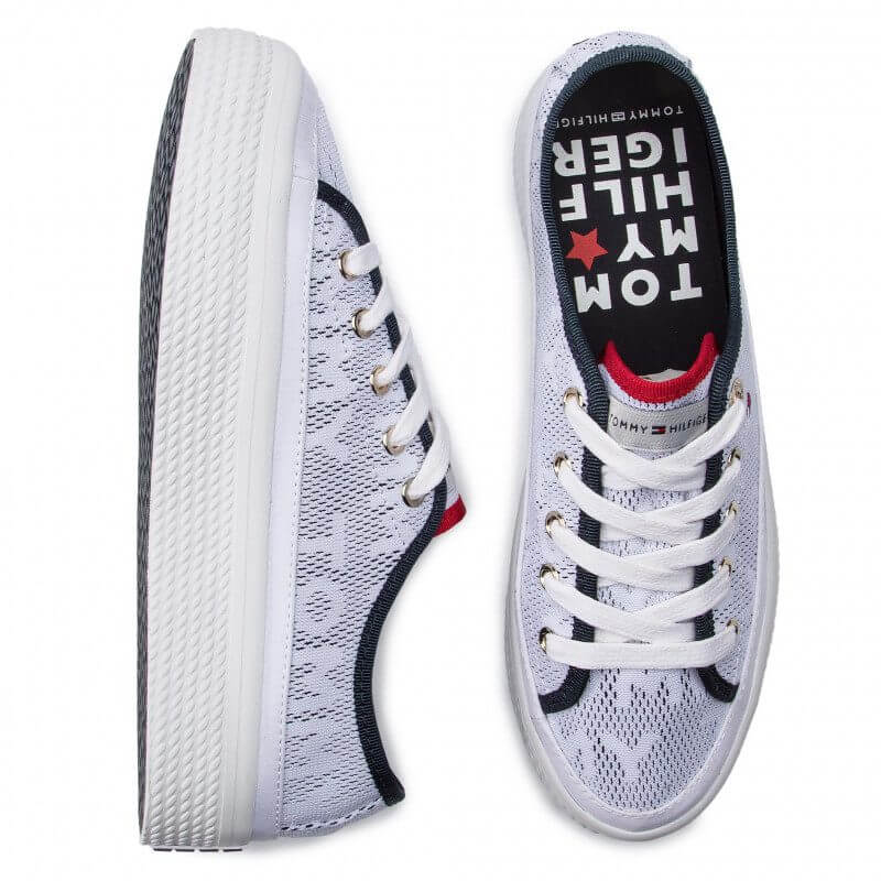 Sneaker TOMMY HILFIGER JACQUARD blanche - Pointure 40 – Image 2