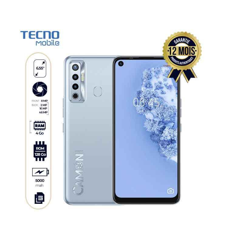 Tecno Camon 17 – 6.55″ – 128Go/4Go – 48MP+8MP – 4G Lite – 12 Mois Garantis