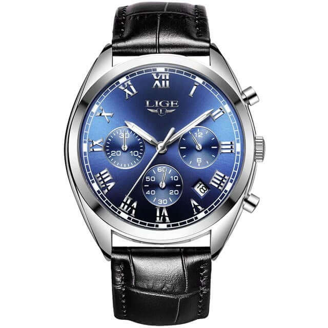 Montre Bracelet Lige - LG9810A - chronographe - bracelet cuir - Garantie 6 mois