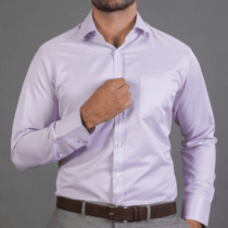 Chemise Classique Tudors - Taille L - 55% Coton - Violet