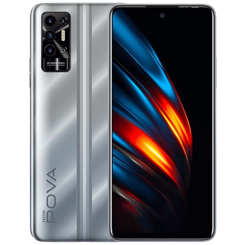 Tecno POVA 2 - 7000Mah - 6.9" - 128Go/6Go de RAM - 48MP Quad Rear Camera - 3 Mois de Garantie