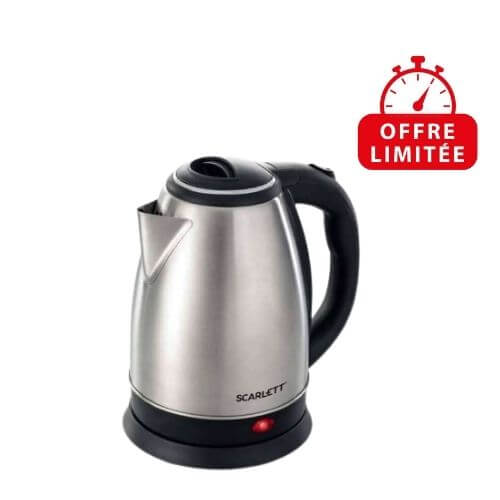 Bouilloire Électrique SCARLETT SC-20 - 2L -2000 W -Gris Argent