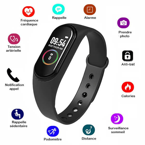 Bracelet Smart M4- moniteur de fréquence cardiaque, et d’une fonction de contrôle du sommeil – Image 3