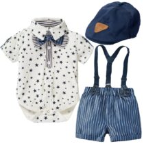 Ensemble Bébé Garçon – Culotte – polo – Chapeau – 6 à 12 mois