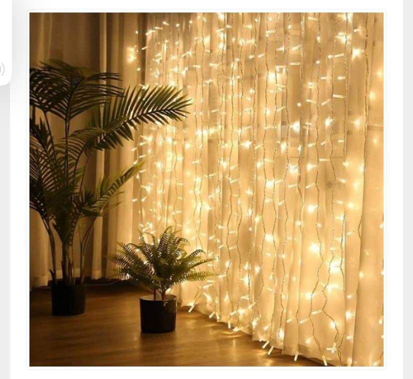 Rideaux lumineux flash - 96 led Blanc Chaud - 3X1.5 mètres- 6W