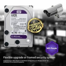 Disque dur interne HDD 4 To Western Digital Purple Vidéo Surveillance 6Gb/s