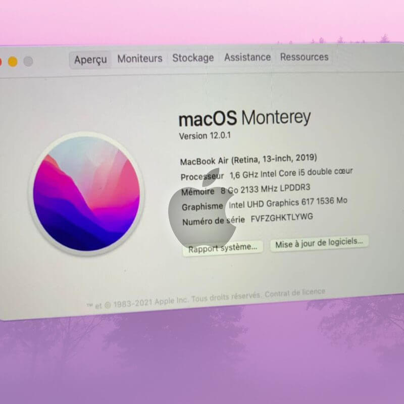 MacBook Air 13.3’’ retina 2019 - i5 1.6 GHz - 128Go SSD/8Go Ram - Occasion avec 2 mois de garantie – Image 2