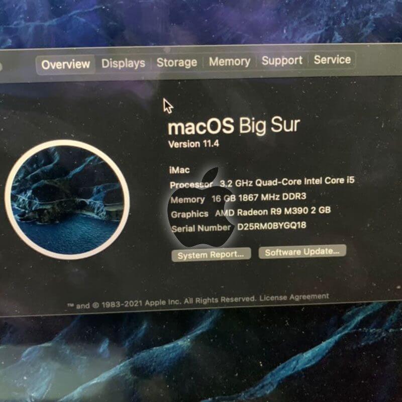iMac 27’’ retina 5K modèle 2015 - i5 3.2 GHz - 1 To Fusion Drive/16Go Ram - IMac d'ccasion livré dans son carton d'origine. En parfait état avec 2 mois de garantie ! – Image 2