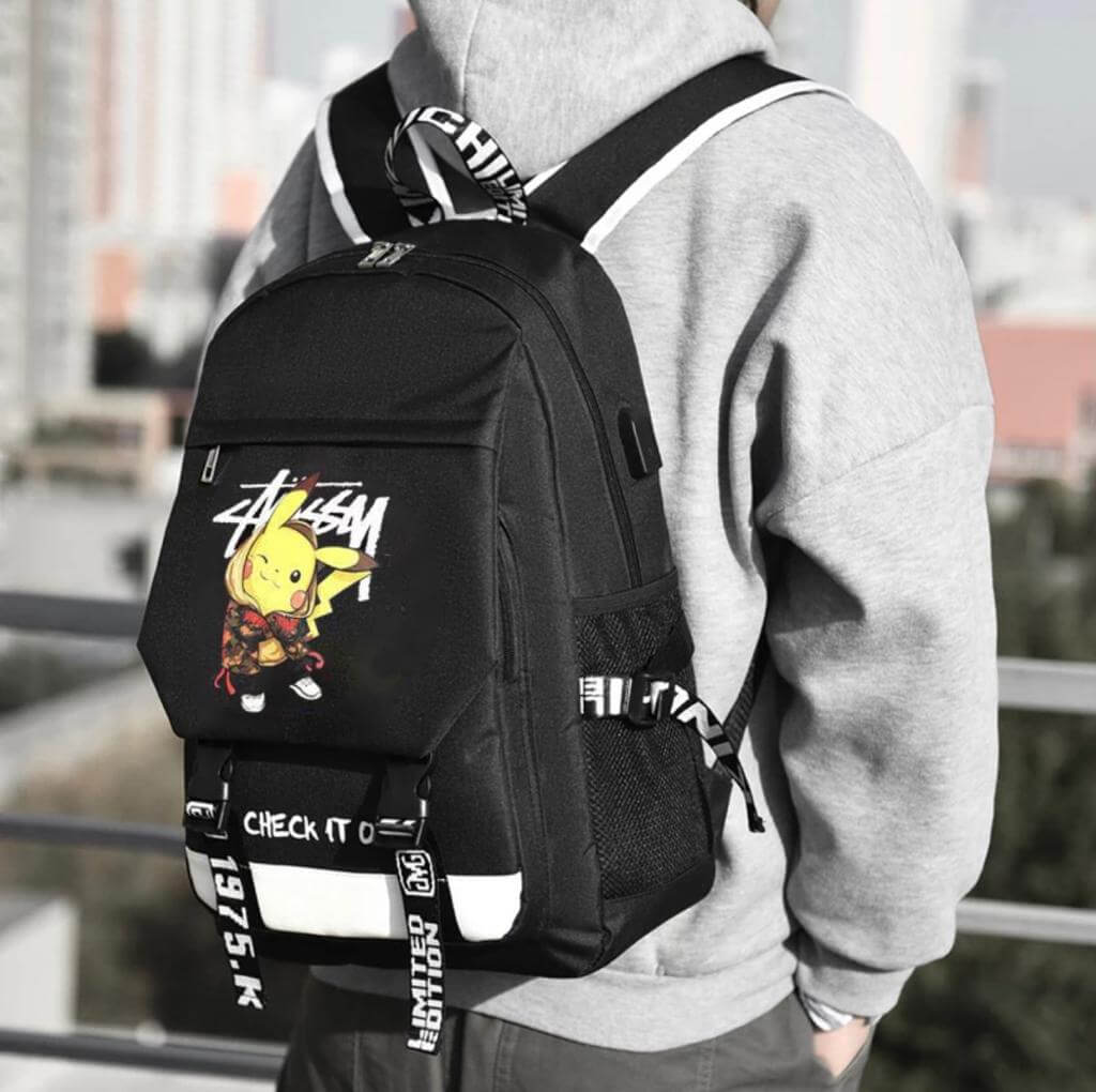Sac à Dos - Pikachu - Lycée + 1 Parapluie offert