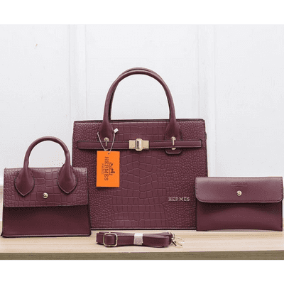 Moyen Sac à main - Hermes - Croco - 3 en 1 - Femme - Générique - Collection