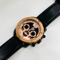 Montre Homme à quartz chronographe - bracelet en simili cuir