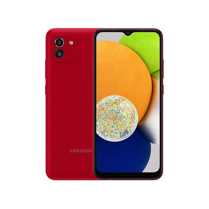 Samsung A03 - 64Go/4Go - 6.5" - Dual nano sim - 48MP/5MP - 5000mAh - rouge- 24 mois de garantie