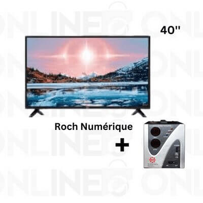 Téléviseur Numérique - Roch - 40" - Noir + Régulateur NDE9 600VA