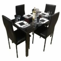 Salle à manger 4 places - démontable avec table en vitre