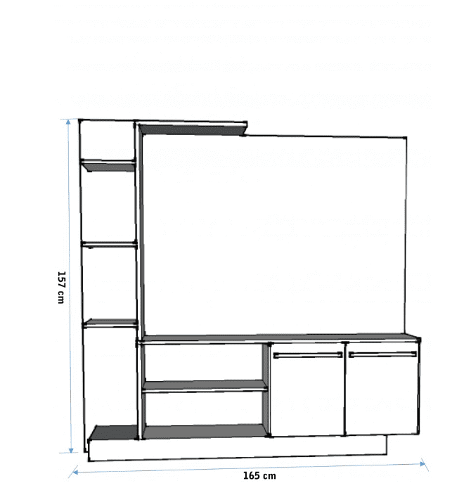 Meuble Home Cinema - MT-2473 - 157*165cm - Garantie 6 mois – Image 2