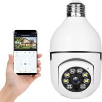 Ampoule camera e27 1080p panoramique 360 degrés WiFi Smart Home Surveillance avec détection de Mouvement, Communication bidirectionnelle à Distance - G4-S