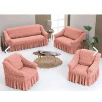 CkF- 1993 Housse extensible pour canapé et fauteuil - Motif à rayures unies - Rose