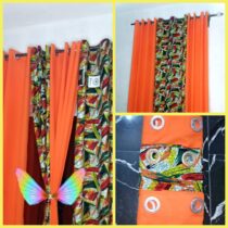Rideaux Décoratifs - Ensemble 4 pièces - 2 Tissus Lourds + 2 Voilages Afritude