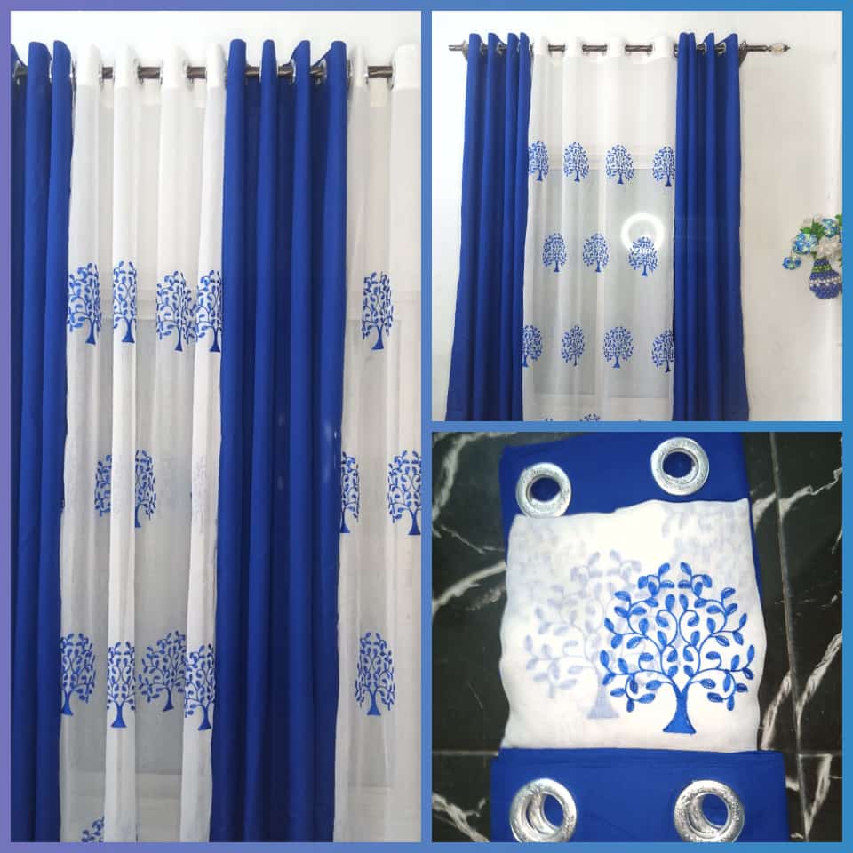 Rideaux Décoratifs - Ensemble 4 pièces - 2 Tissus Lourds + 2 Voilages