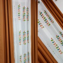 Rideaux Décoratifs - Ensemble 3 pièces - 2 Tissus Lourds + 1 Voilage
