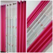 Rideaux Décoratifs - Ensemble 3 pièces - 2 Tissus Lourds + 1 Voilage