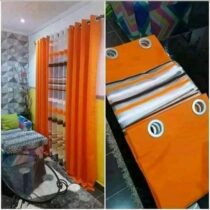 Rideaux décoratifs - Ensemble 3pièces - 2Tissus Lourds + 1 Voilage