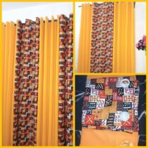 Rideaux Décoratifs - Ensemble 4 pièces - 2 Tissus semi Lourds + 2 Voilages Afritude