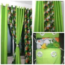 Rideaux Décoratifs - Ensemble 4 pièces - 2 Tissus semi - Lourds + 2 Voilages Afritude