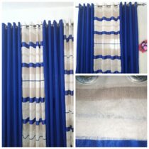 Rideaux Décoratifs - Ensemble 4 pièces - 2Tissus semi Lourds + 2 Voilages