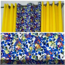 Rideaux Décoratifs - Ensemble 3 pièces - 2 Tissus semi Lourds + 1 Voilage Afritude