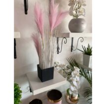 Pot de Fleurs - Plumes de Pampa - Herbe Peluche