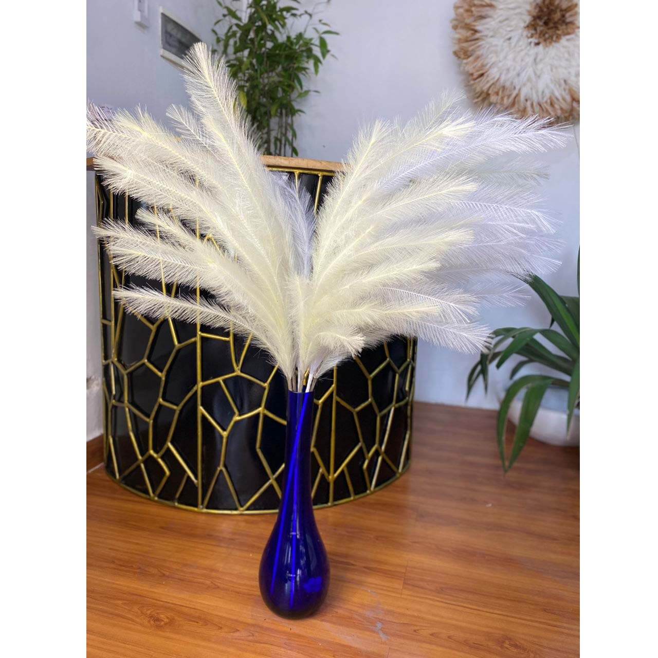 Pot de Fleurs - Plumes de Pampa - Herbe de roseau de scirpe