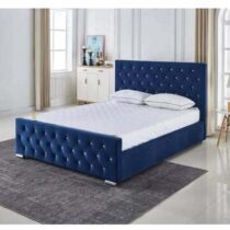 Pack - Lit Royale Capitonné 2 Places - 140x190cm + Matelas PH7 Orthopédique