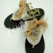 Sandale Africaine Nu-Pieds tissée à la main - Semelles Plates - Femme - P.37