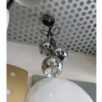 Suspension Luminaire à 3 Lampes Design Métallisé - Lampe de Plafond