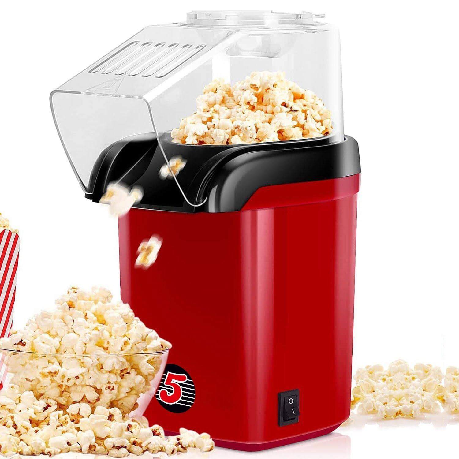Machine à Pop Corn - 1200W - Rouge Et Noir