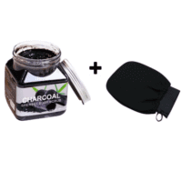 Pack Gommage Corporel au Charbon - 350 ml + Gant de Crin