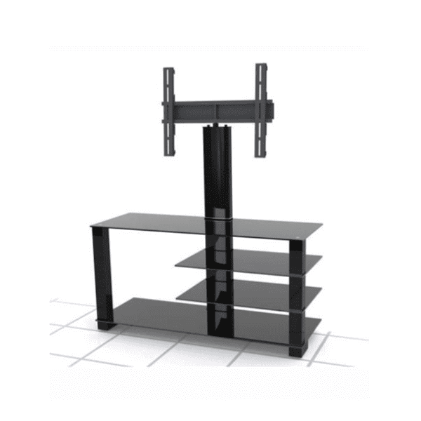 Meuble TV DELTA - Jusqu'à 55" - ROCKSTAR K - 1731-110-S - Verre/Fer