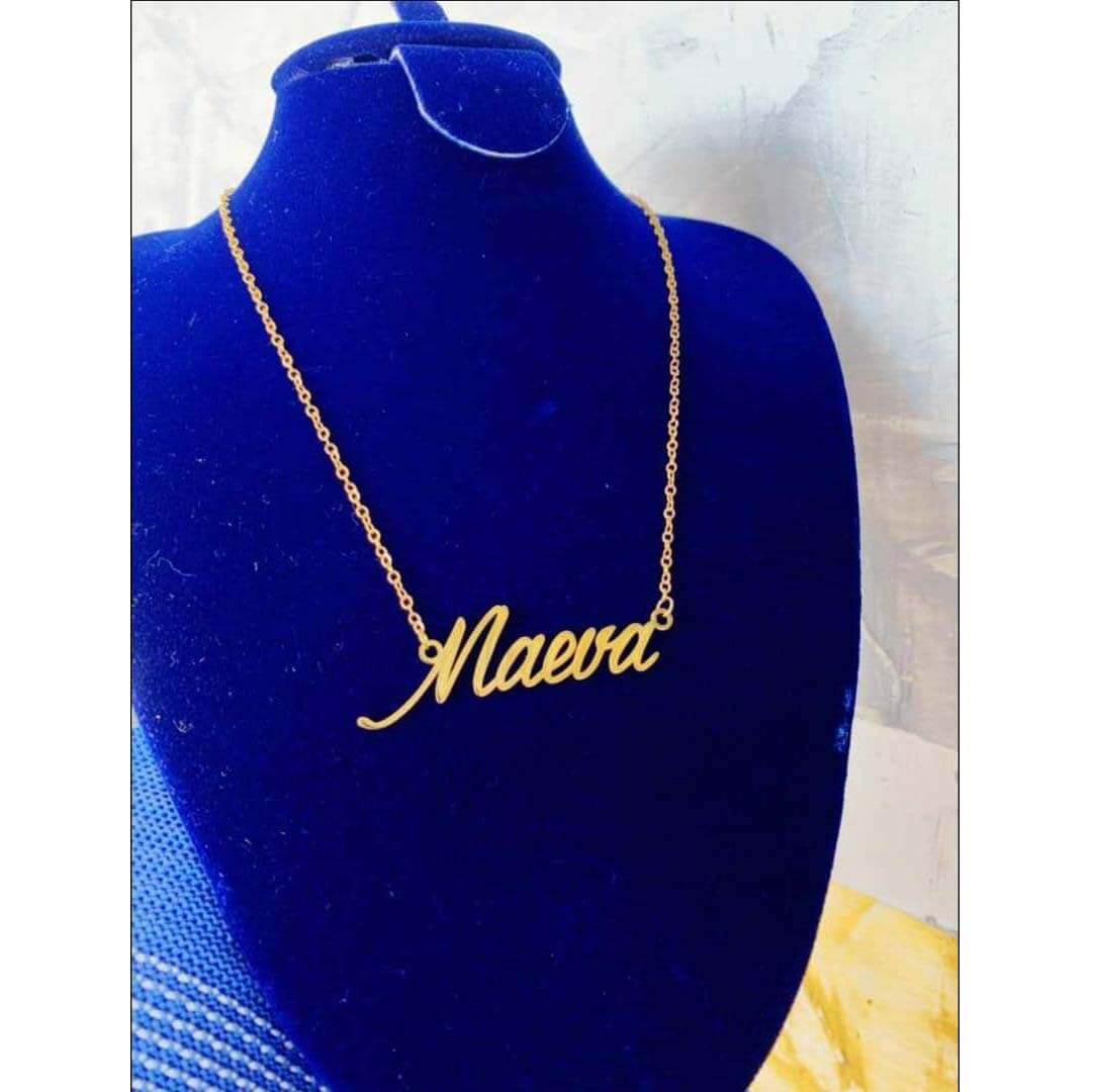 Collier Personnalisé - Pendentif en Acier - Chaine de Liens