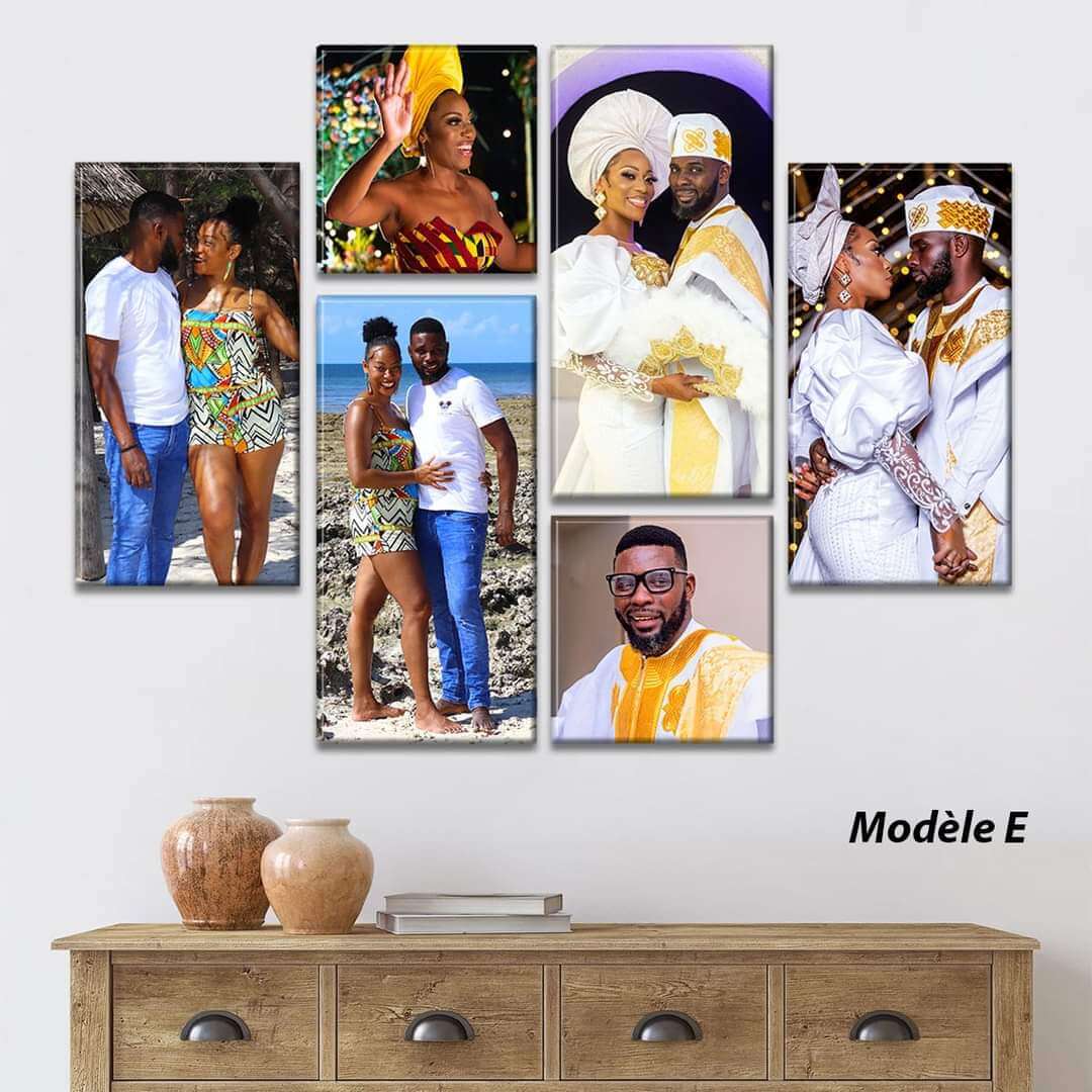 Tableau personnalisé - Ensemble 6 pièces - Modèle E