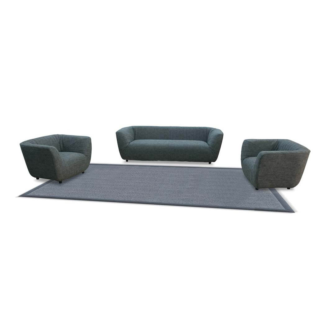 Salon Cuir - 6 Places - S-SHAKIRA/6P/ECO - Noir - Garantie 3 ans