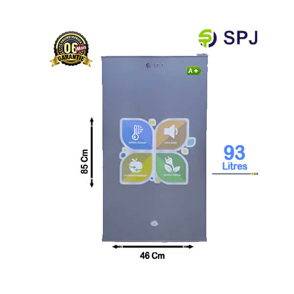 Mini-réfrigérateur SPJ 93L - Vue de face, design compact et moderne