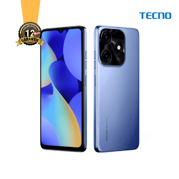 Tecno Spark 10C(Ki5k) - 128+4+4Go RAM - 6.6" - 5000mAh - 16+8MP - Dual Nano Sim - Garantie:12 Mois