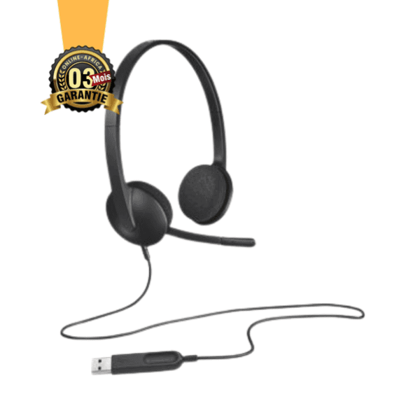 Casque filaire Logitech stéréo H340 - Micro antiparasite - H340-E - Garantie: 3 Mois – Image 2