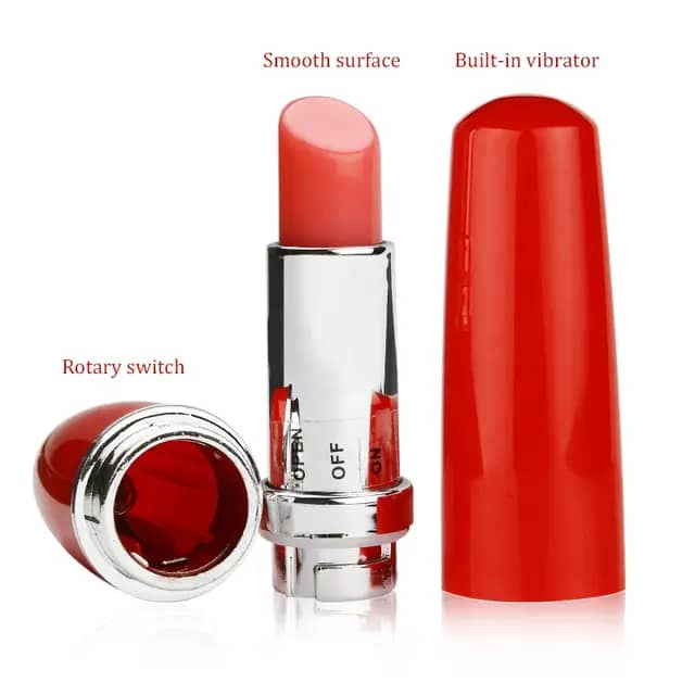 Mini vibromasseur sexuel en forme de rouge a lèvre – Image 2