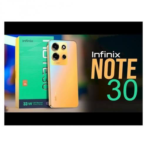 Infinix Note 30 - 256/8Go RAM - 6,78" - Dual Nano-SIM - 64MP+2MP/16MP - 5000 mAh - Empreinte digitale + (Chargeur sans fil et la Pochette ) - Noir - Garantie 13 Mois – Image 4