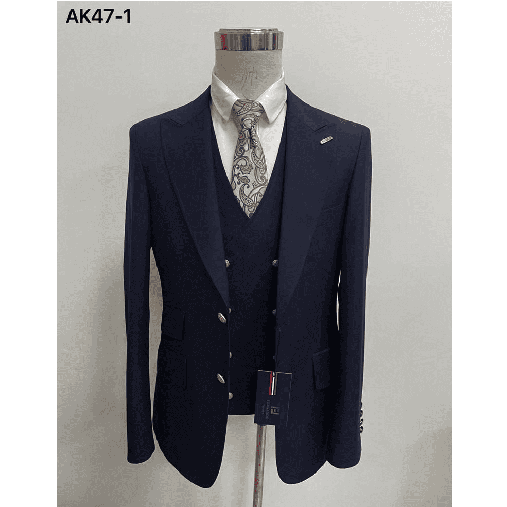 Costume veste 3 pièces sur mesure - 2 Boutons dorés – Image 5