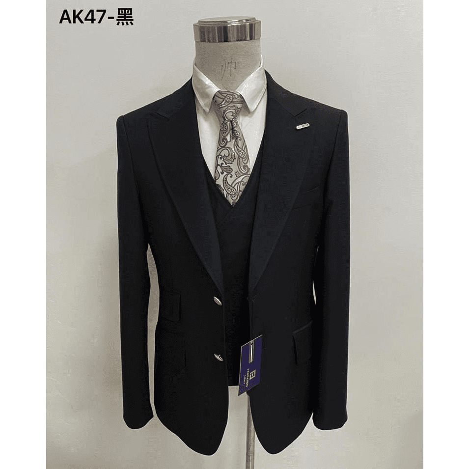 Costume veste 3 pièces sur mesure - 2 Boutons dorés – Image 2